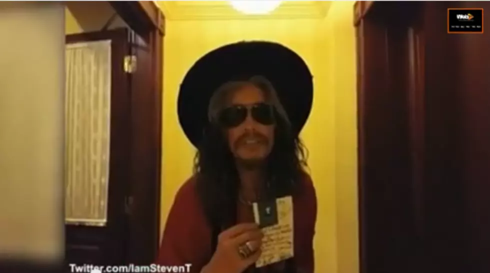 Steven Tyler Talks Like Elmer Fudd and Leaves a Note Under Miley&#8217;s Hotel Door [VIDEO]