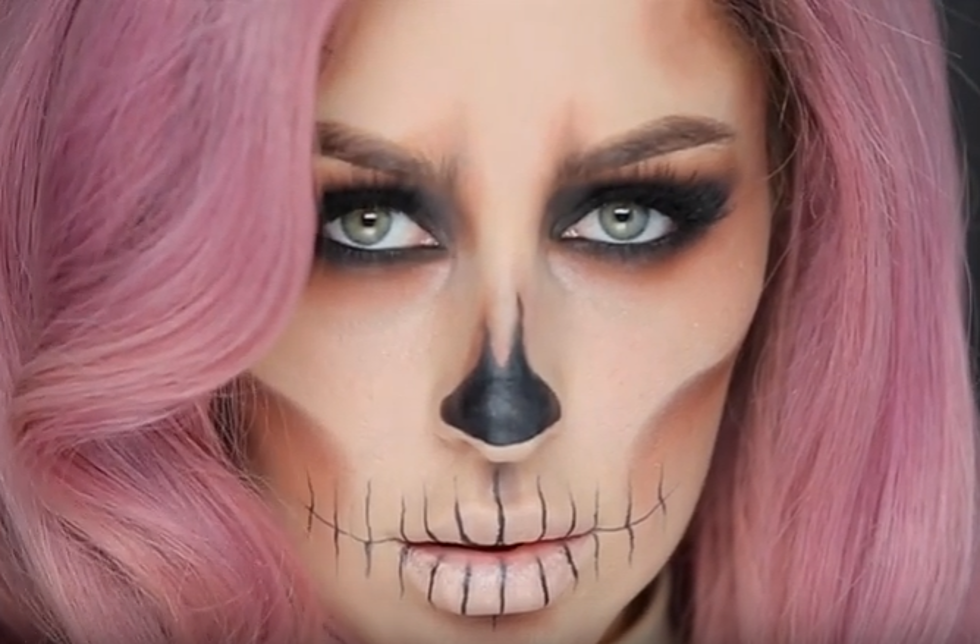 Easy Skull Makeup Tutorial [VIDEO]