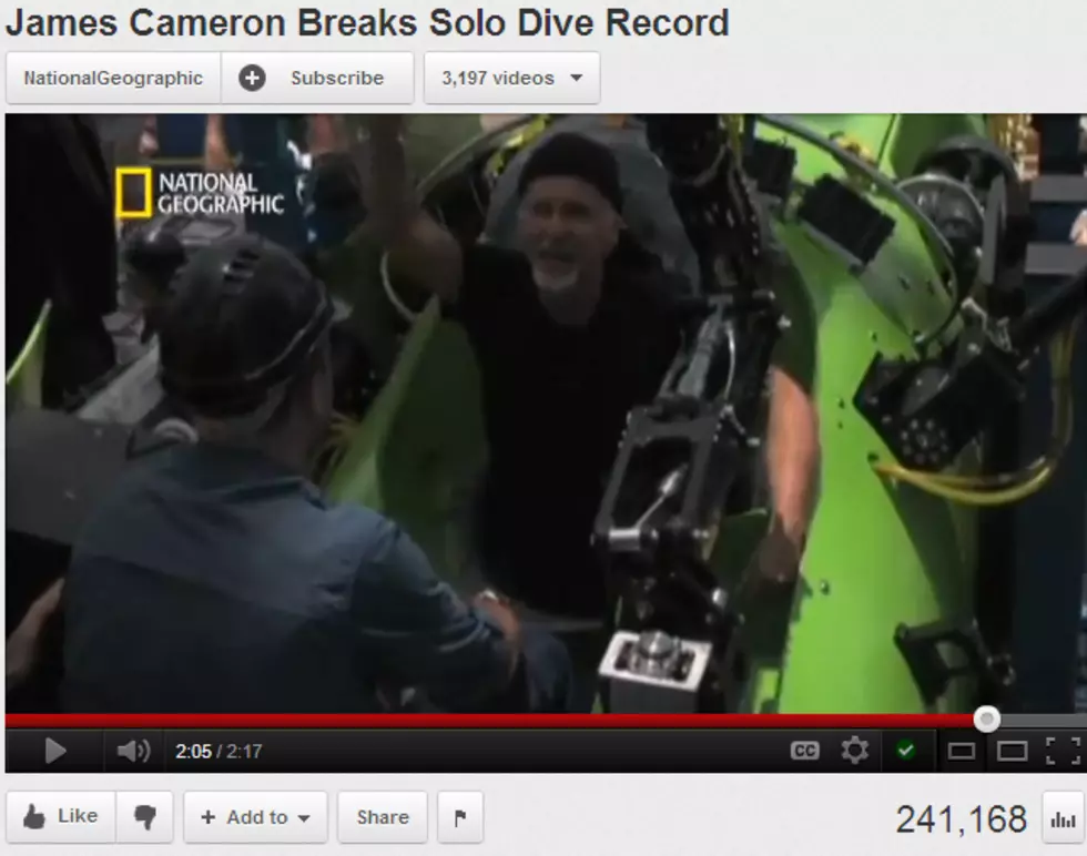 James Cameron Breaks Solo Dive Record