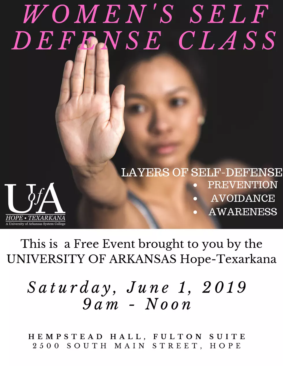 Women’s Self Defense Class Offered at University of Arkansas – Hope/Texarkana