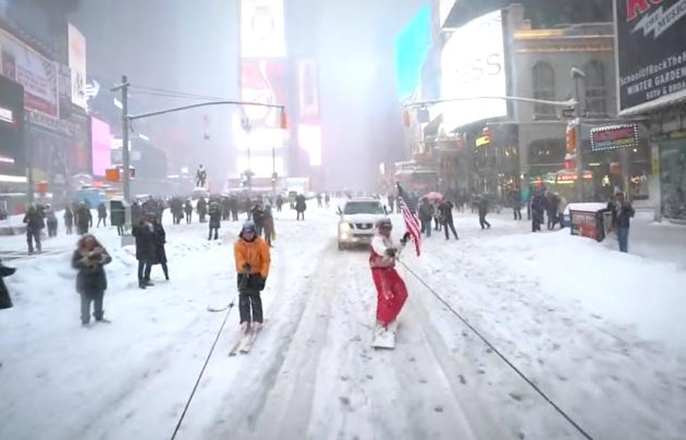 Snowboarding Through The Streets In New York City [VIDEO]