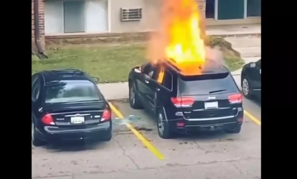 Woman Sets Ex Boyfriend’s Jeep On Fire