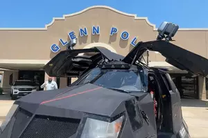 Watch: Weather Chaser Repairs Batmobile Looking Truck in Texas