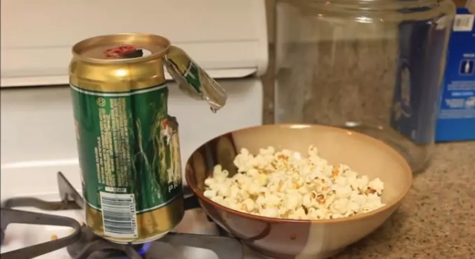 Make Popcorn in the Manliest Way Possible by Using a Beer Can [VIDEO]