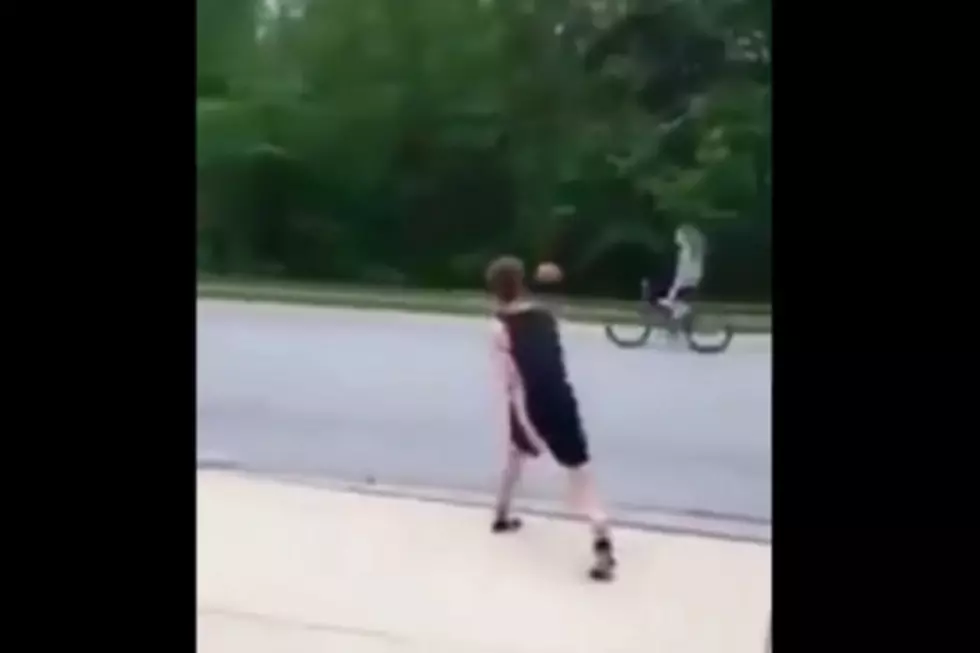 Kid Throws Basketball at Girl on Bike, Proves Chivalry is Dead