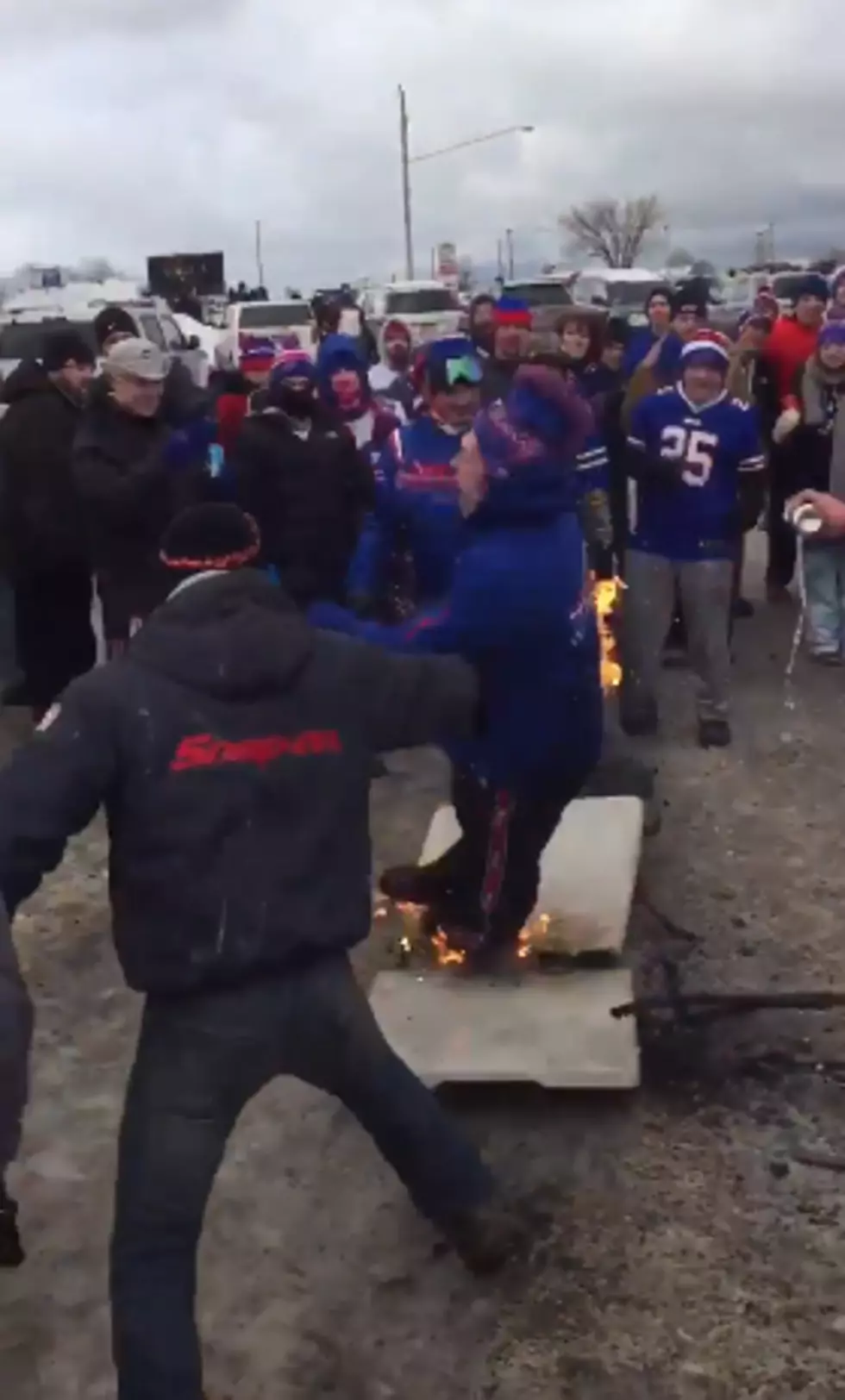 Bills Fan Sets Himself on Fire During Pregame Tailgating [VIDEO]