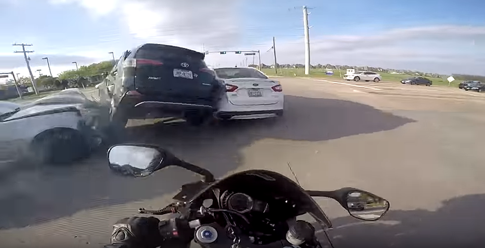 Check Out This Crazy Footage of a North Texas Motorcyclist Who Is Lucky to Be Alive