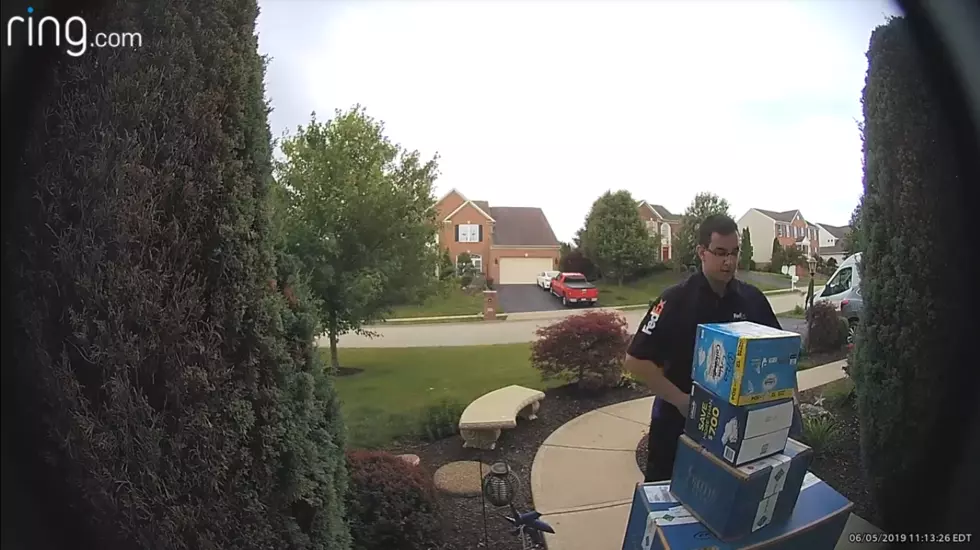 Angry FedEx Driver Caught Swearing on Security Cam