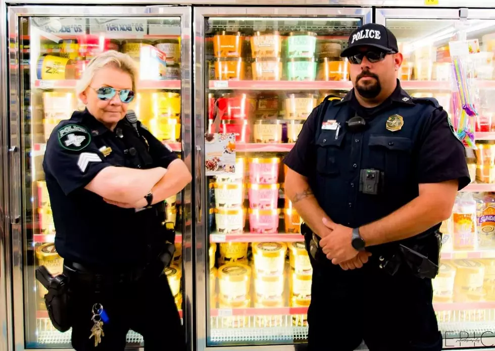 Iowa Park Police Department Guarding Blue Bell Ice Cream