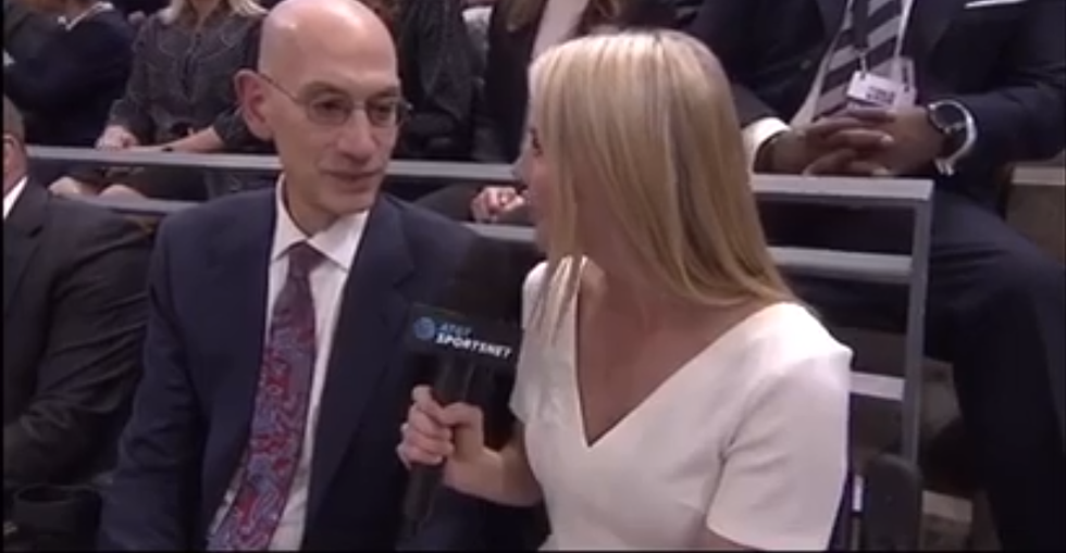 NBA Sideline Reporter Accidentally Said ‘Huge Nose’ Instead of ‘Huge News’ While Interviewing Adam Silver