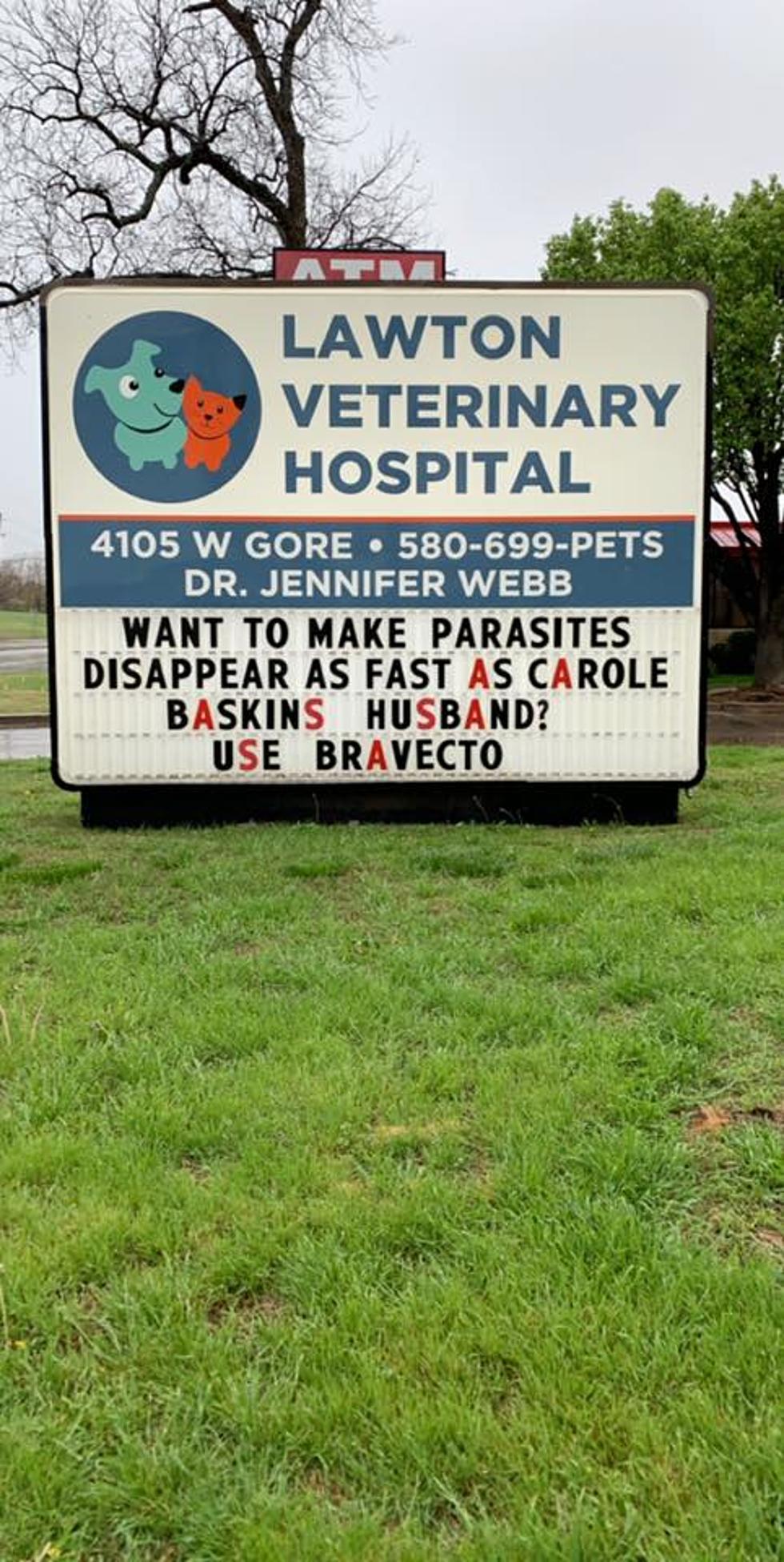 Lawton Veterinary Hospital Has An Awesome Tiger King Sign 