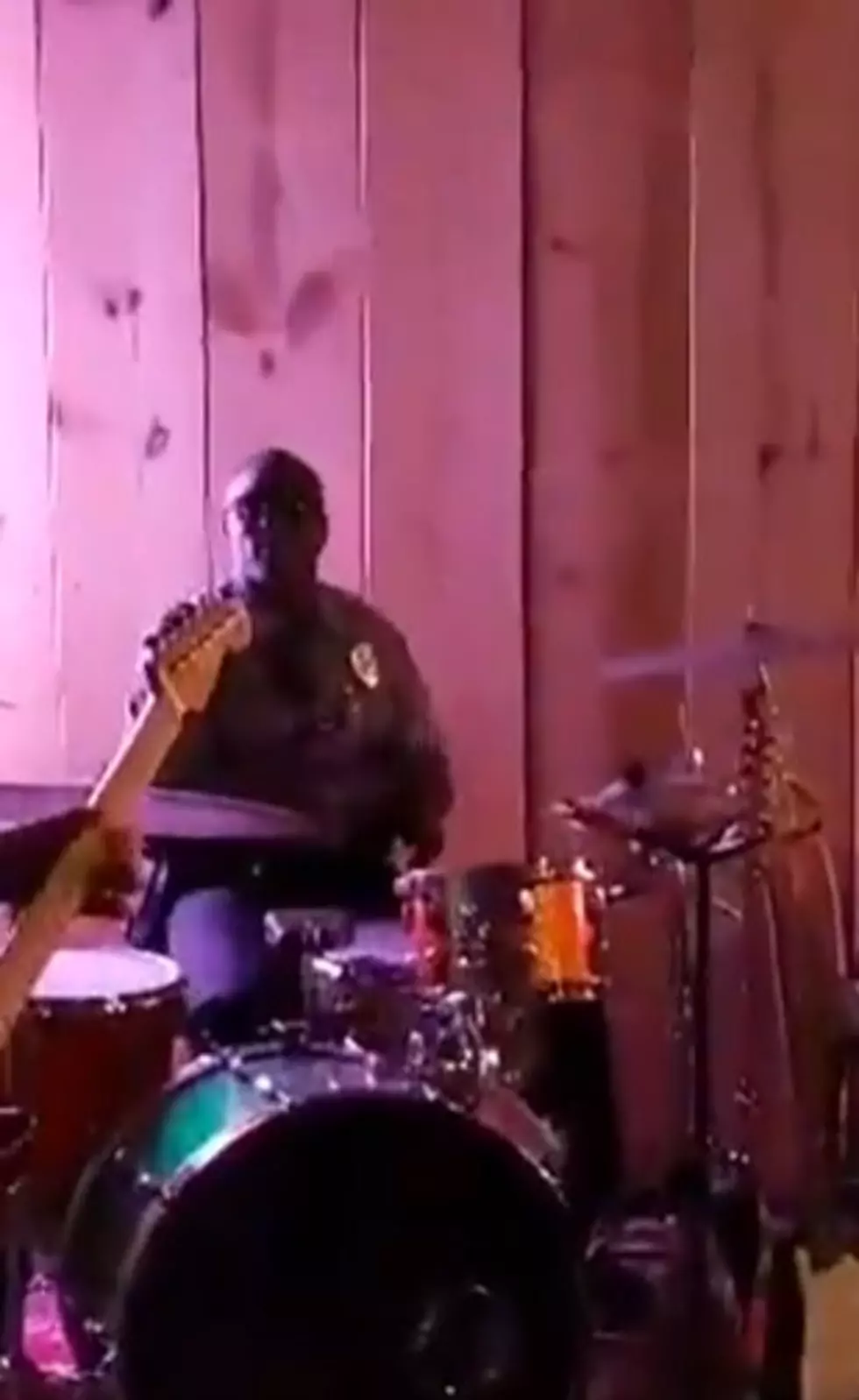 Police Officer Gets Behind the Drums During Noise Complaint 