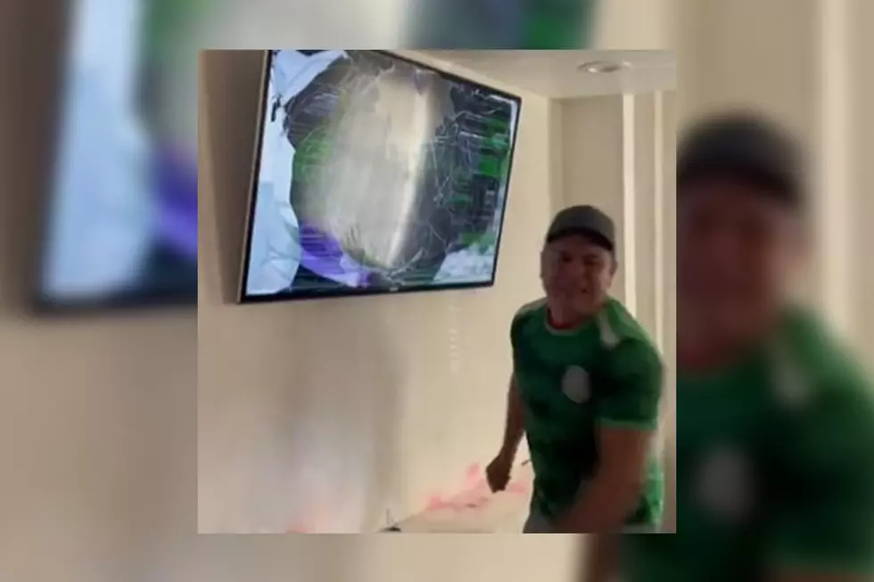 Guy Rages and Destroys TV After Mexico Loses in the World Cup