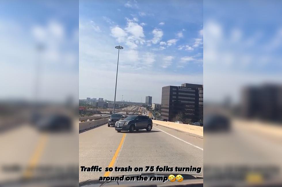 WATCH: Dallas Traffic is So Backed Up People Turn Around on the Ramp