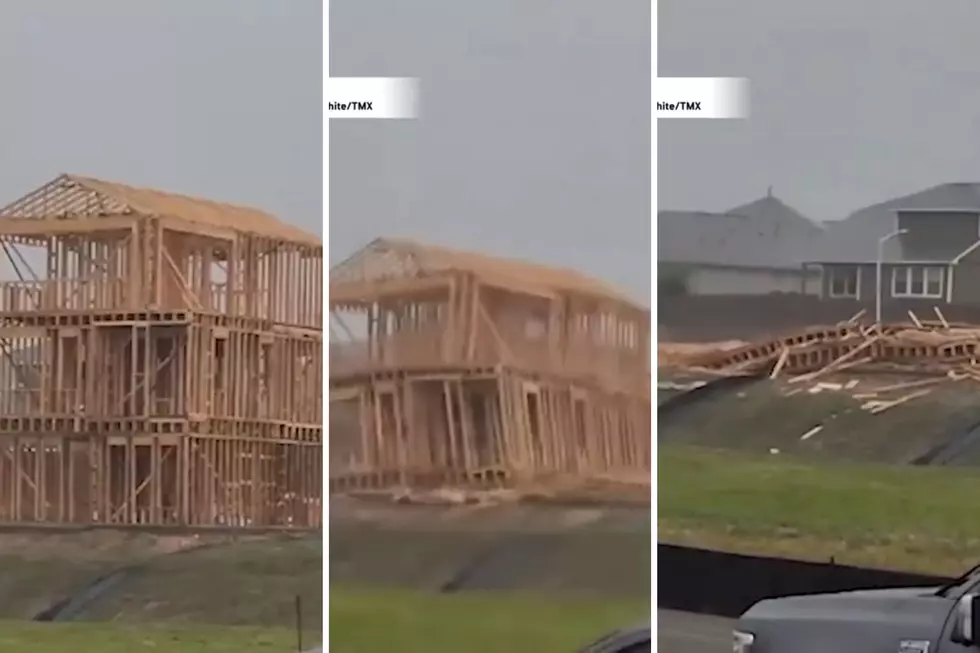 Straight-Line Winds Destroy House Under Construction in Willis, Texas