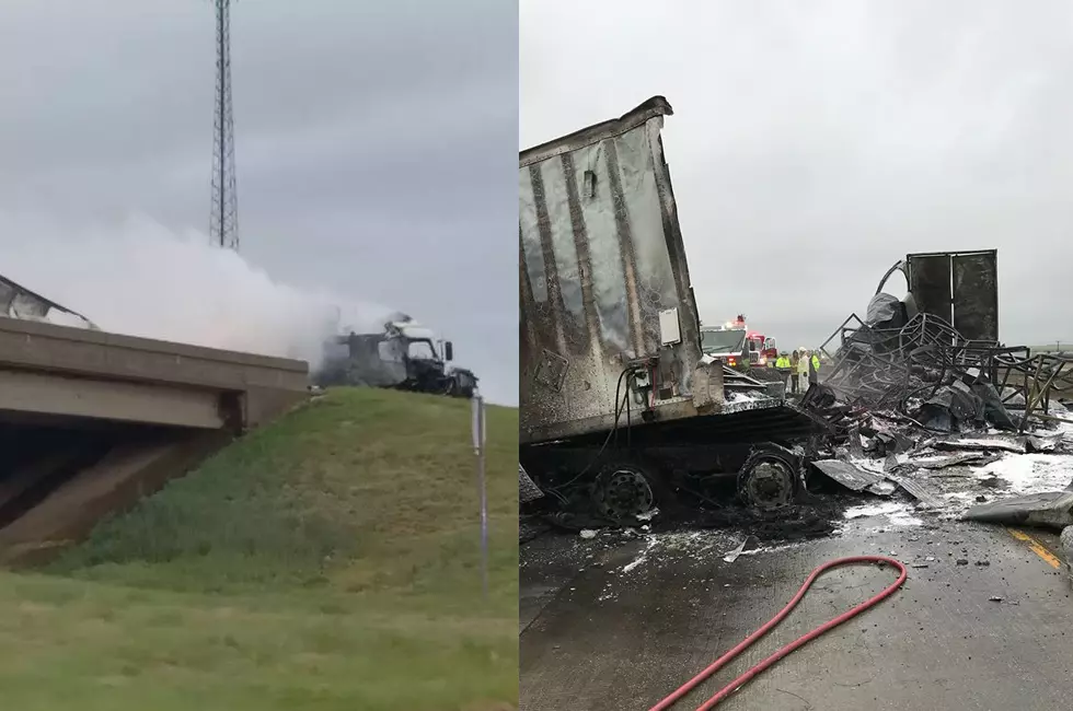 Semi Truck Explosion, Fire on US 287 in Wichita County