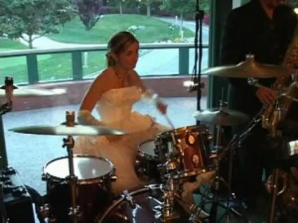 Bride Rocks Her Own Wedding on the Drums [VIDEO]
