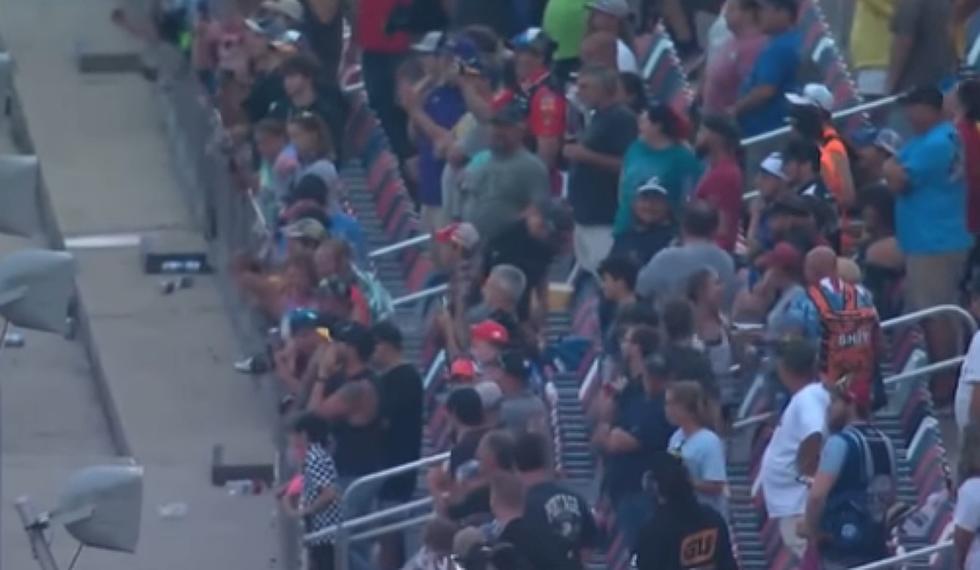 Reporter Tries To Cover Up NASCAR Fans F-Biden Chant  [NSFW]