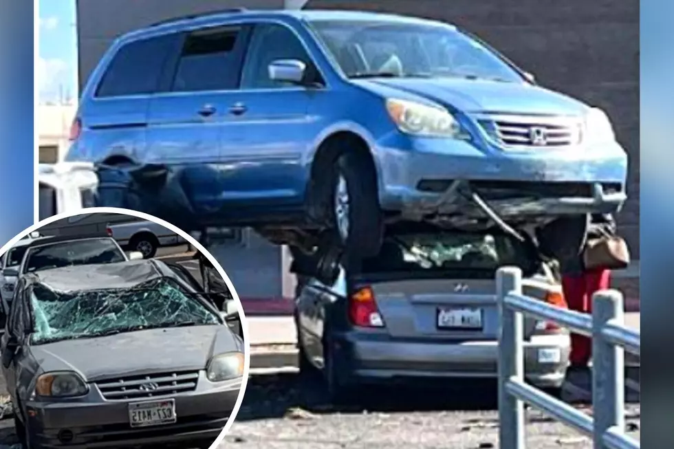 Unexplainable Van Lands On Top of Cars in Texas Mall Parking Lot