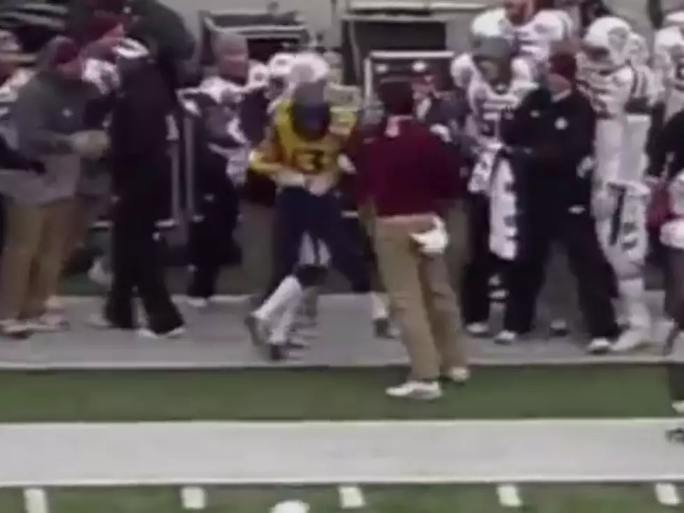 Texas A&#038;M Coach Cheap Shots West Virginia Players On Sidelines [VIDEO]