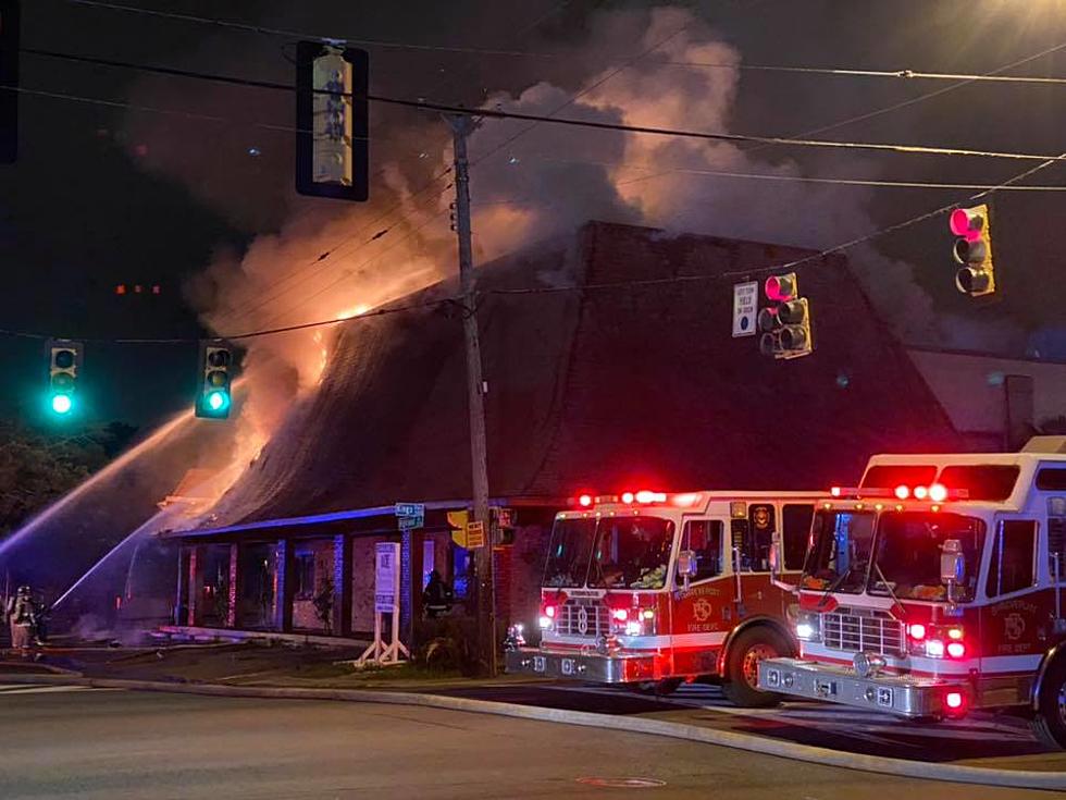 Don’s Seafood Building on Fire