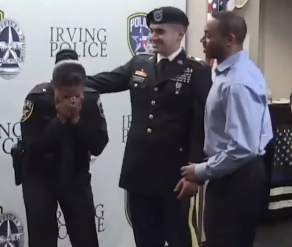 New Irving, Texas Police Officer Gets Emotional Surprise