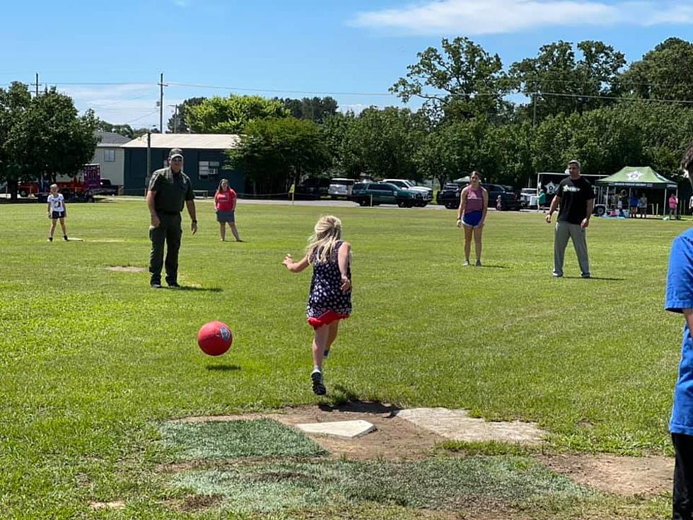 See Photos of First Responders VS Kids in DeSoto Kickball Contest