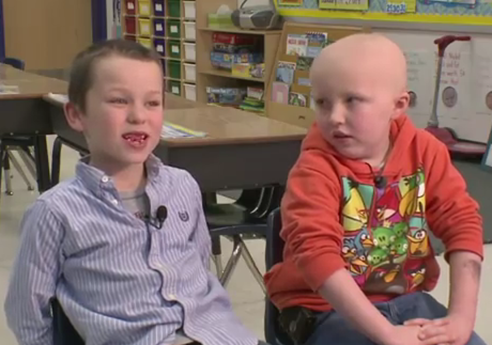 First Grader Shaves His Head In Support Of Friend With Cancer [Video]