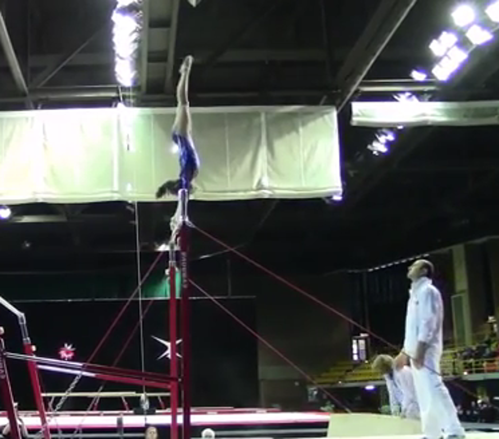 Gymnast’s Coach Saves Her Life TWICE Within Seconds! [VIDEO]