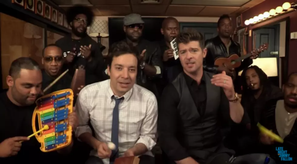 Robin Thicke and The Roots Sing &#8216;Blurred Lines&#8217; on Late Night With Jimmy Fallon [VIDEO]