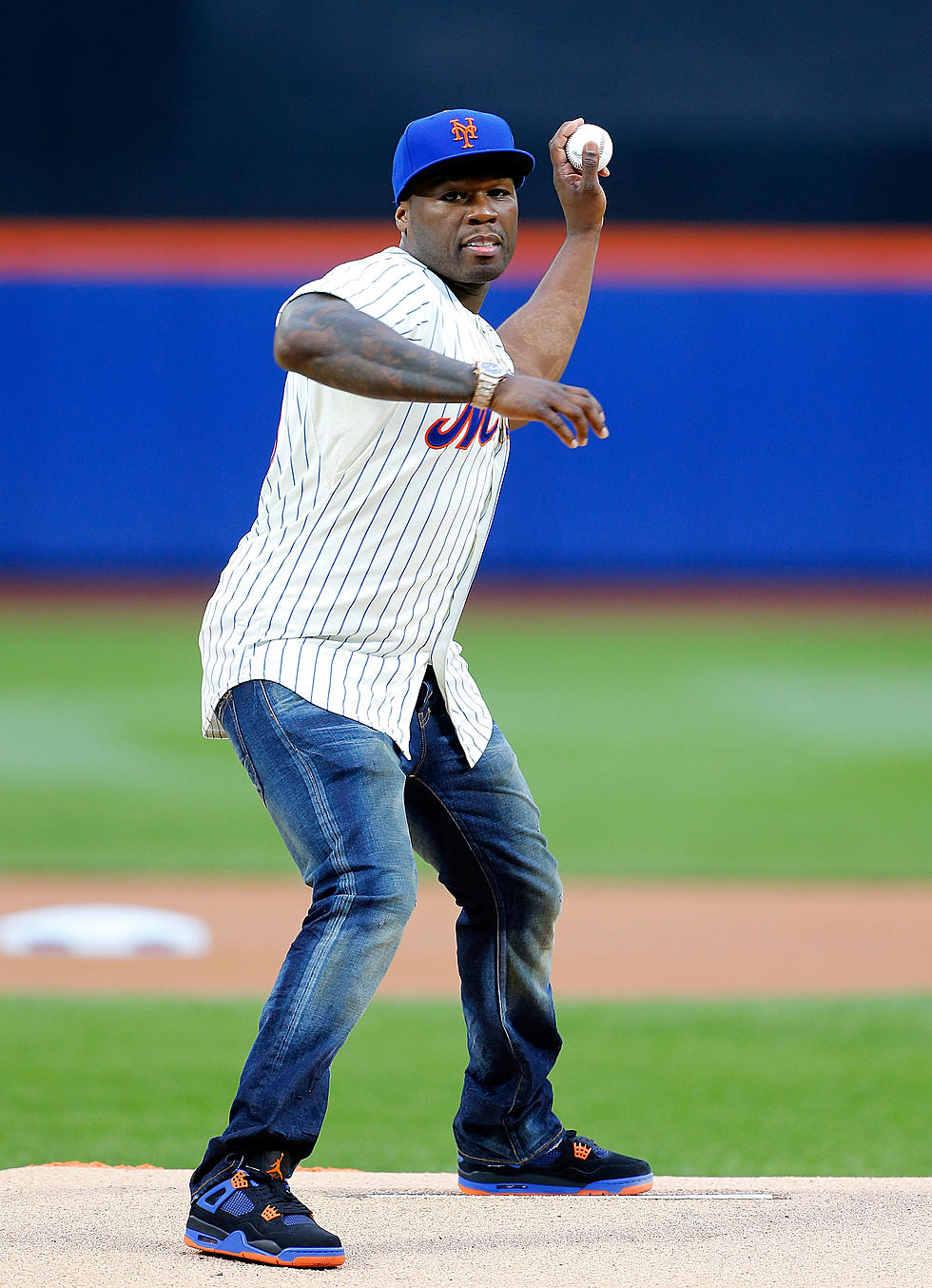 50 Cent Fails Miserably at Throwing Out the First Pitch