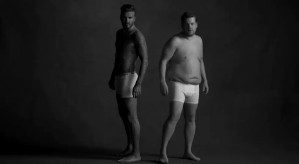 David Beckham And James Corden Team Up For Spoof Of Underwear Ads (VIDEO)