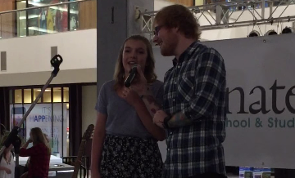 Ed Sheeran Hears a Girl Singing His Song in the Mall, So He Joined Her [VIDEO]