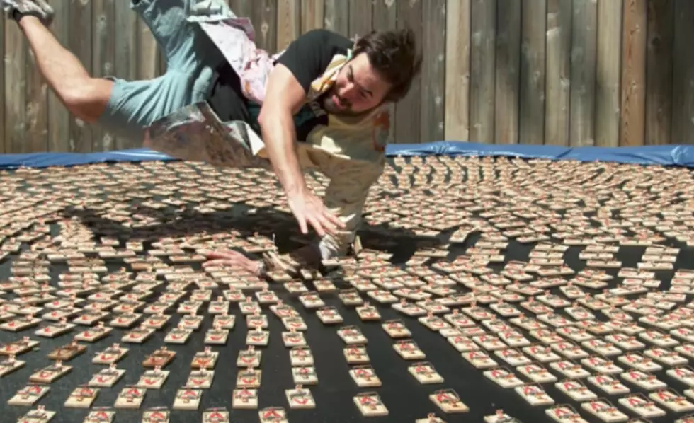 Guy Takes on 1,000 Mouse Traps on a Trampoline [VIDEO]