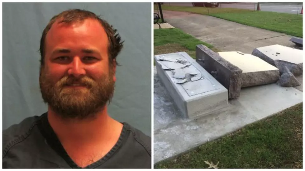 Arkansas Man Takes Out 10 Commandments Statue With His Car