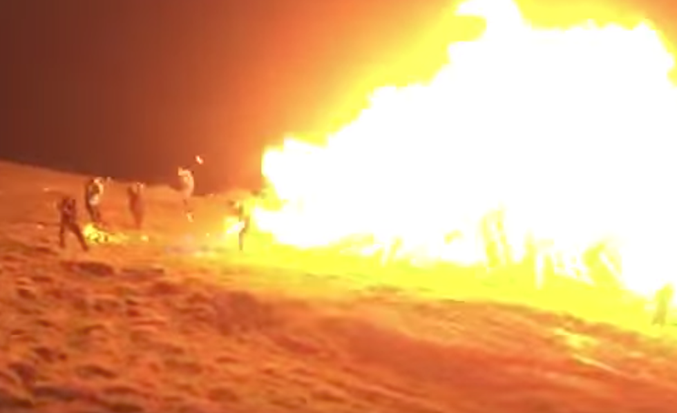 Idiots In Italy Nearly Die After Starting a Huge Bonfire [VIDEO]