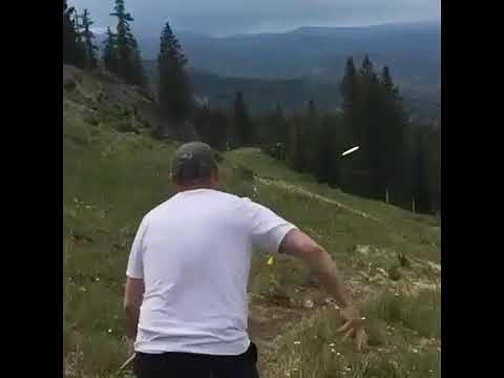 Dad Completely Freaks Out After Nailing a Frisbee Golf Hole-In-One [VIDEO]
