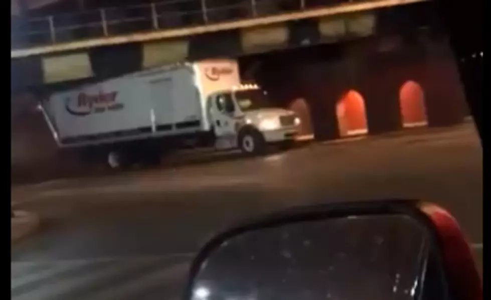 Truck Misjudges Overpass, Gets Ripped to Shreds [VIDEO]