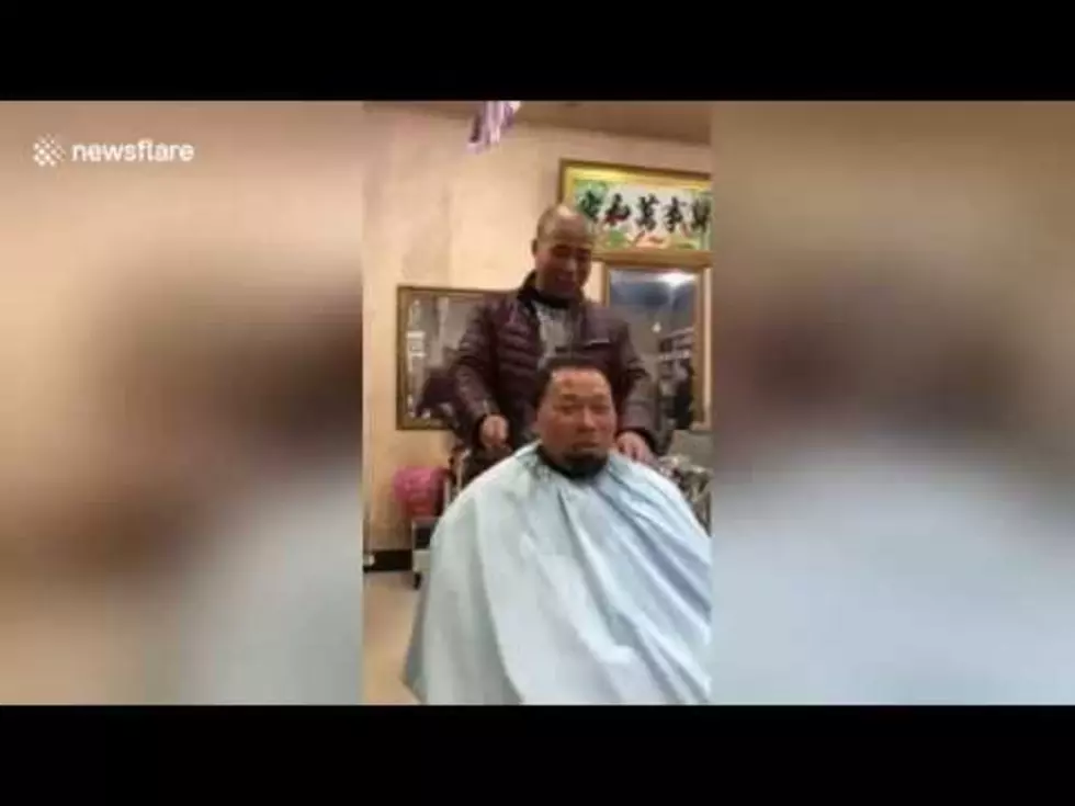 Barber Cuts Hair Using a Power Tool [VIDEO]