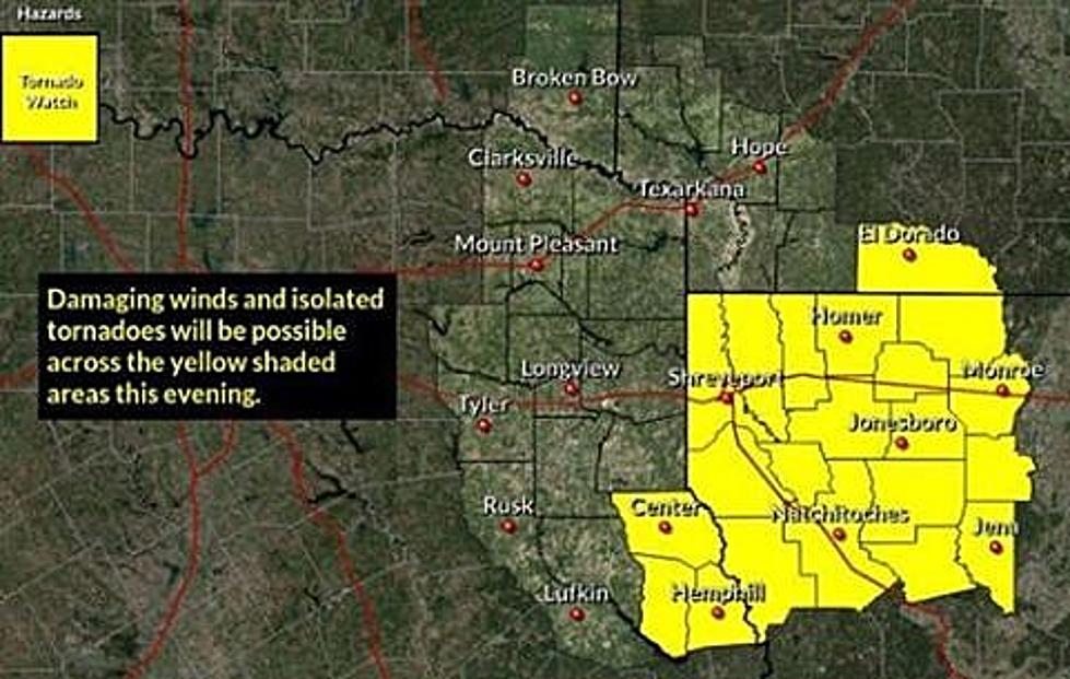 Tornado Watch Issued for Part of Arklatex