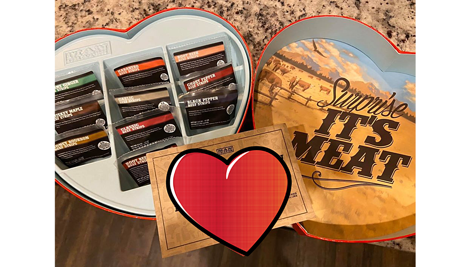 Purchase Today: Heart-Shaped Box with Jerky