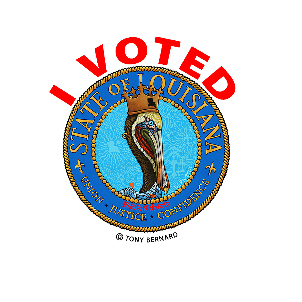 New ‘I Voted’ Sticker Is Released in Louisiana