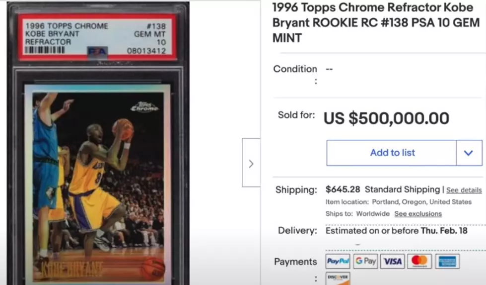 Kobe Bryant Rookie Card Sold On eBay For $500k Last Week