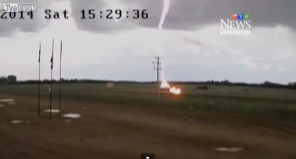 A Moving Truck Was Hit By A Bolt Of Lightning [VIDEO]