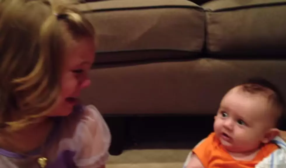 Crying Girl Wants Baby Brother to Stay Little [VIDEO]