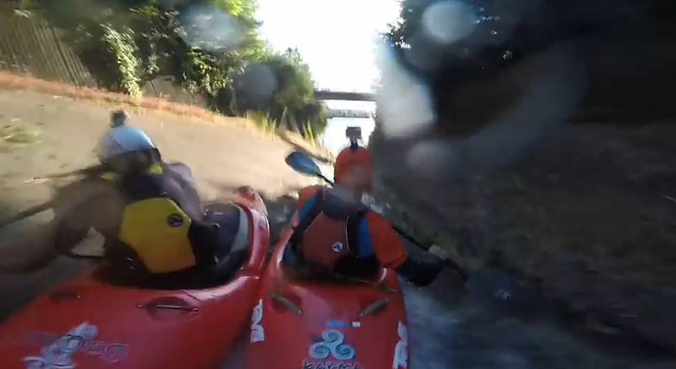 Kayakers Lose Control In Drainage Ditch [VIDEO]