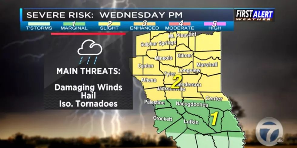 Severe Weather Possible In East Texas Overnight Wednesday