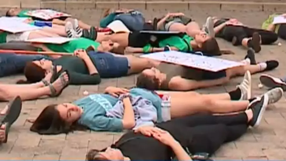 Texas Teens Hold "Die-In" In Austin To Protest Gun Violence