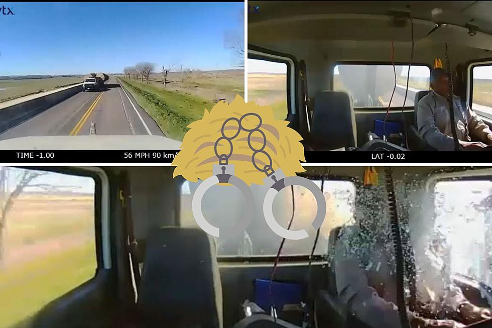 Texas DPS Shares Scary Video Of Hay Bale Hit And Run