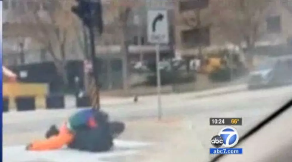 Police Officer + Clown Get Into Crazy Brawl on a Street Corner [VIDEO]